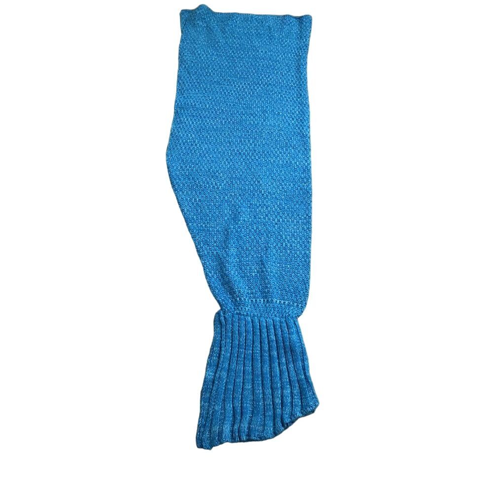 Mermaid Tale Knit Blanket‎ Blue For Young Kids